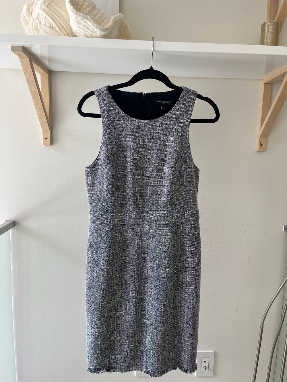 Banana Republic Tweed Midi Sheath Dress